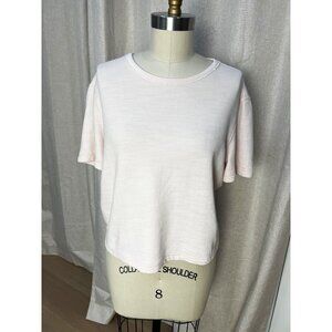FAVORITE DAUGHTER Boxy Knit Tee Baby Pink XS